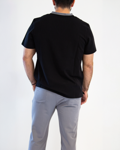 VERANO - BRAD - BLOUSE COL V BICOLORE MAN